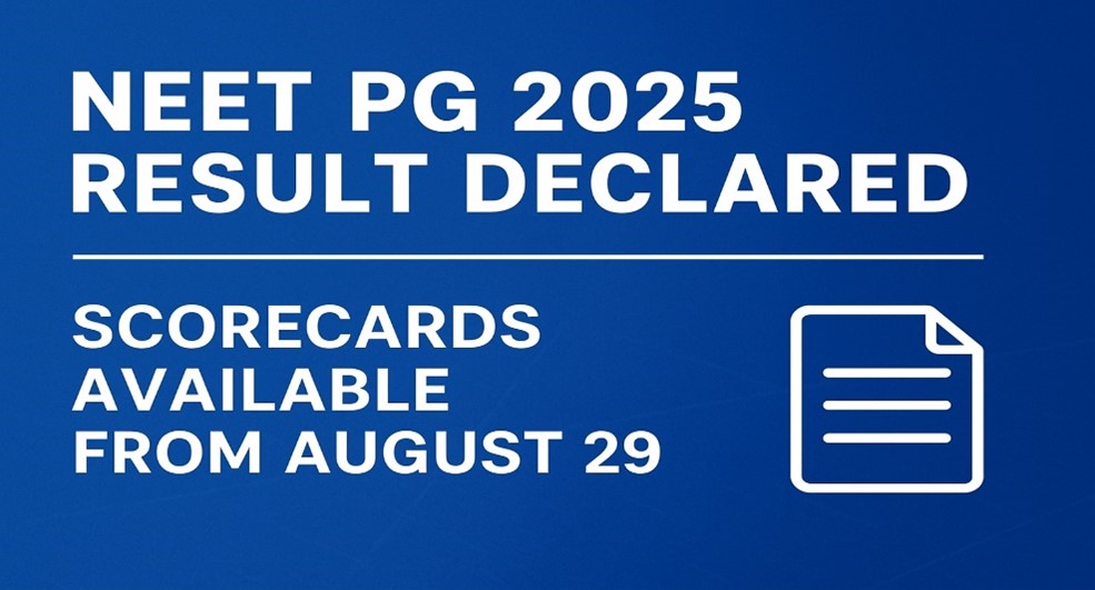 NEET PG 2025 result announced
