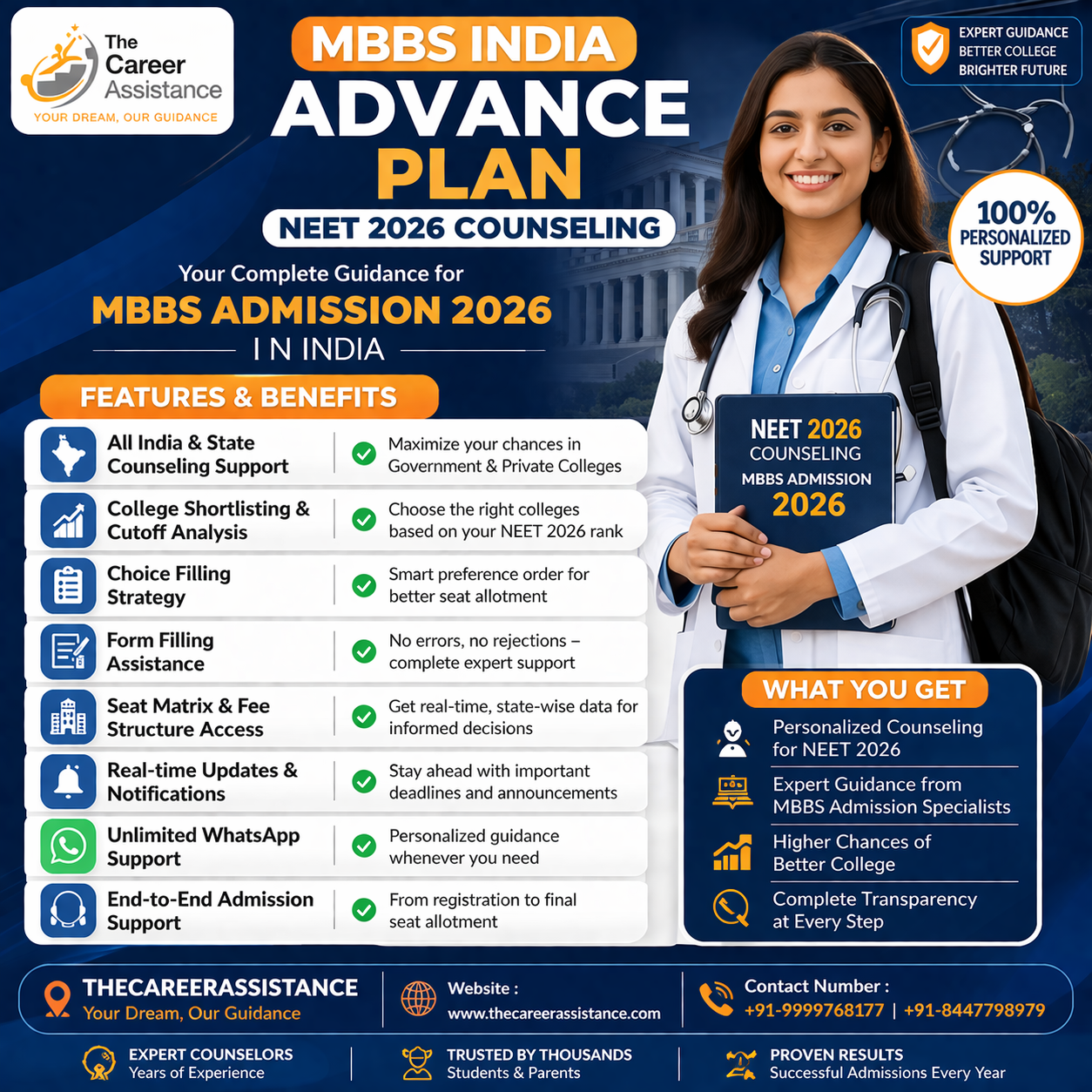 Why choose TheCareerAssistance for NEET 2026 counselling – expert guidance, MBBS admission support India and abroad.